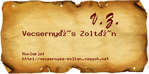 Vecsernyés Zoltán névjegykártya