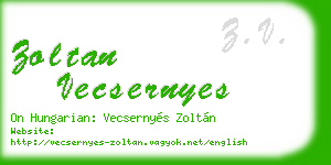 zoltan vecsernyes business card