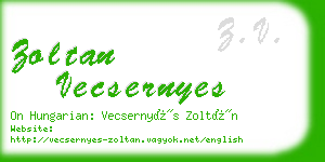 zoltan vecsernyes business card